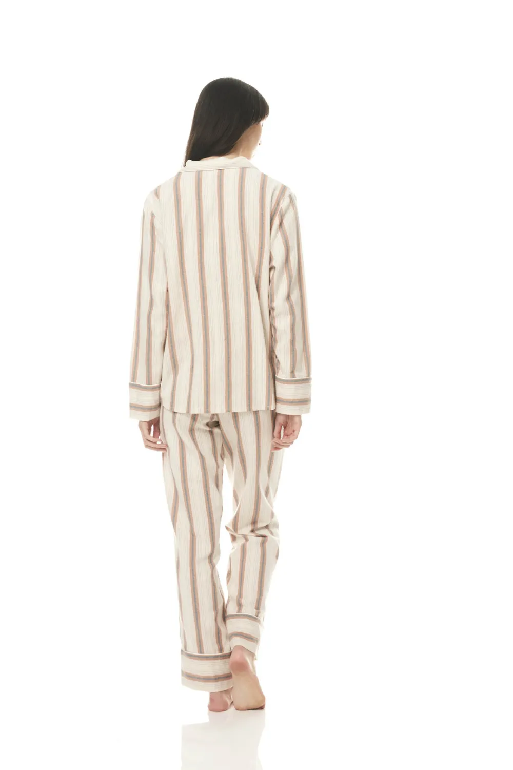 Iliana Tan Stripe Pj Set