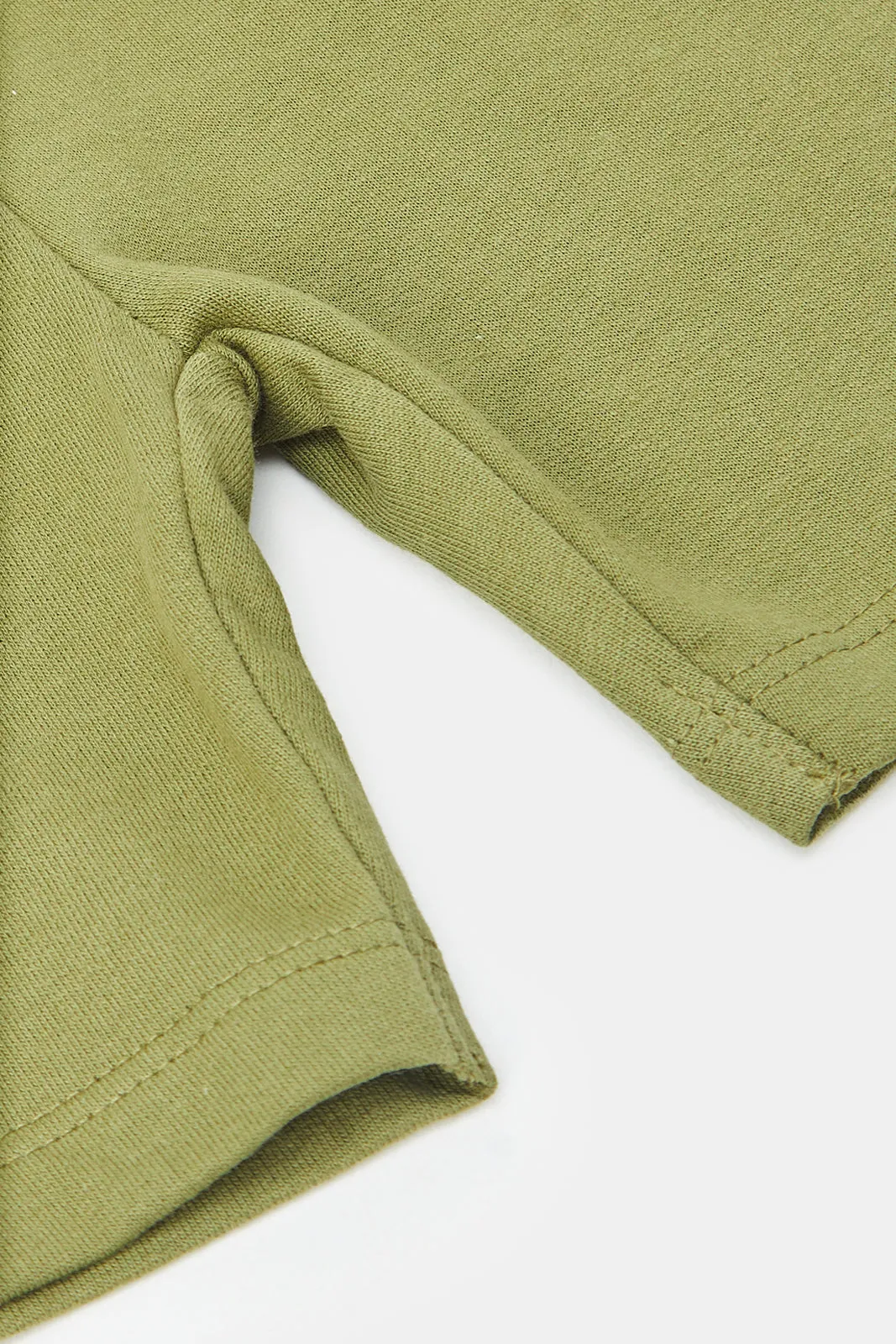 Infant Boys Mustard And Olive Printed Set (2 Piece)