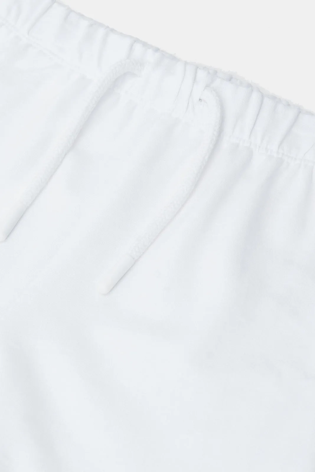 Infant Boys White And Beige Printed Set (2 Piece)