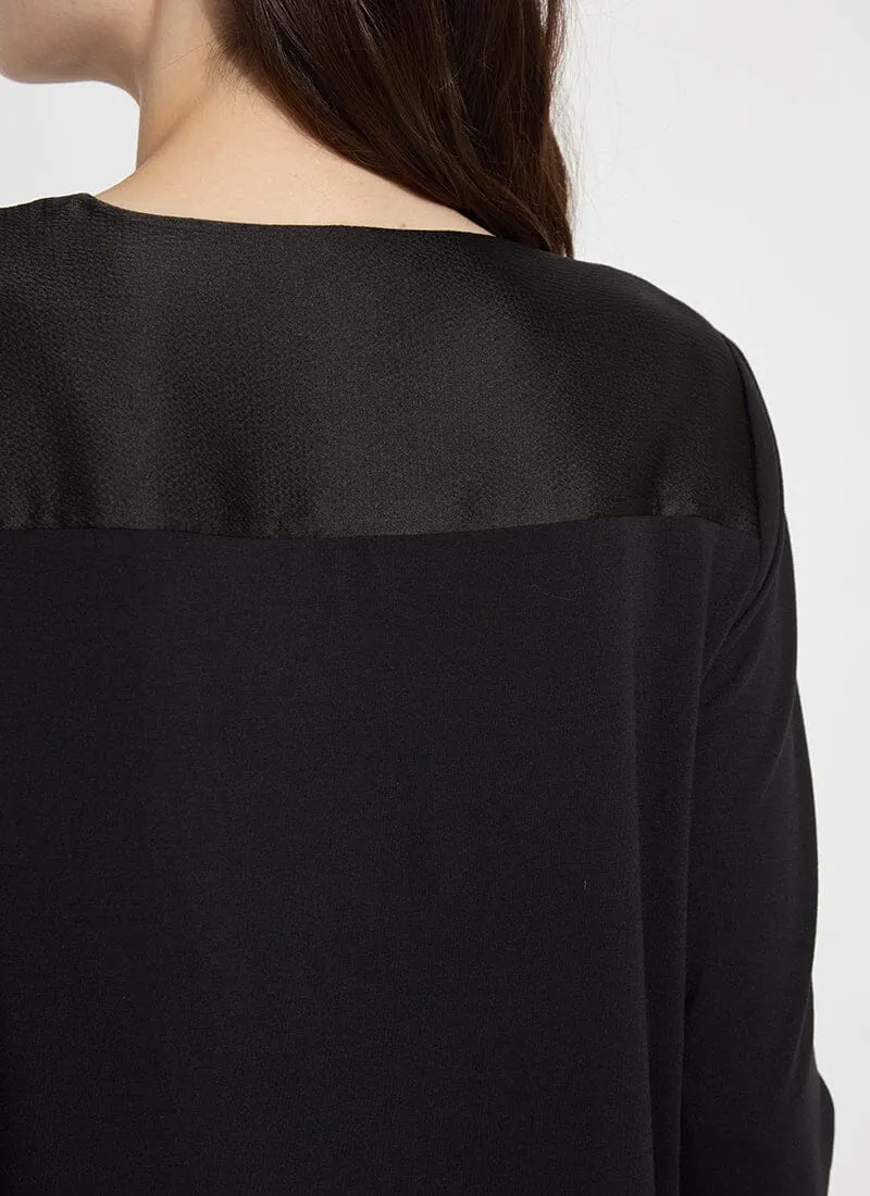 Ingrid Cowl Neck Top - Black