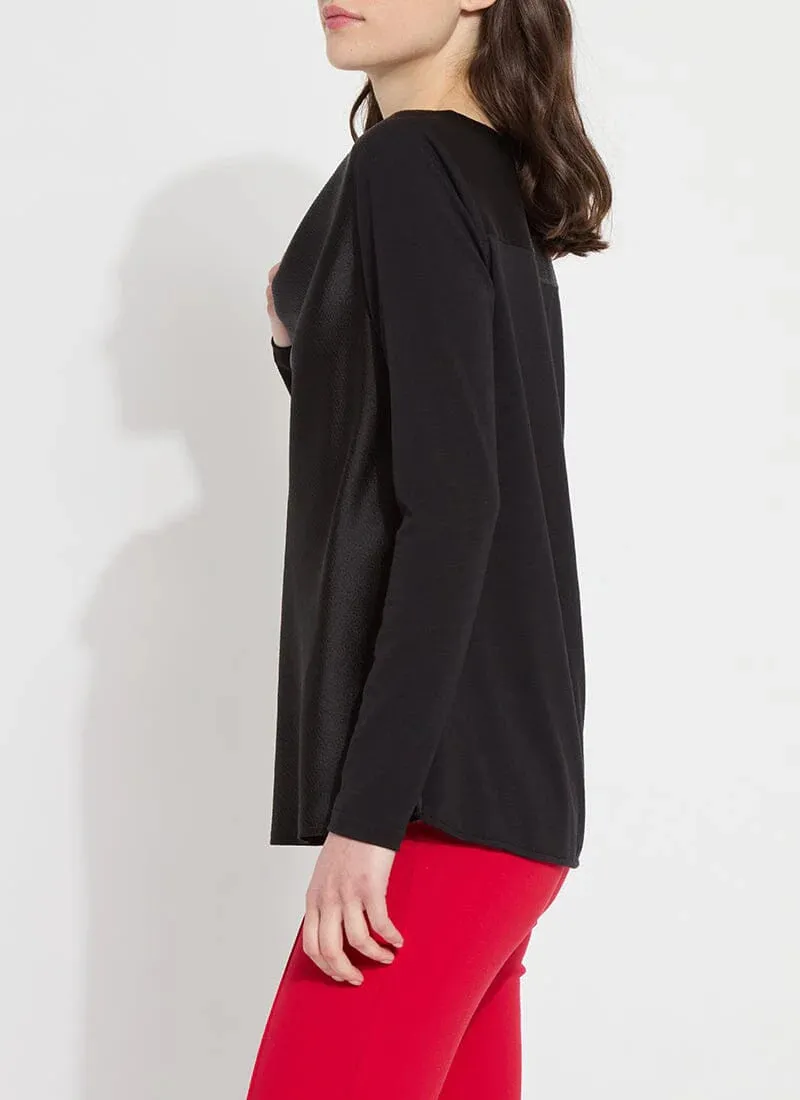Ingrid Cowl Neck Top - Black