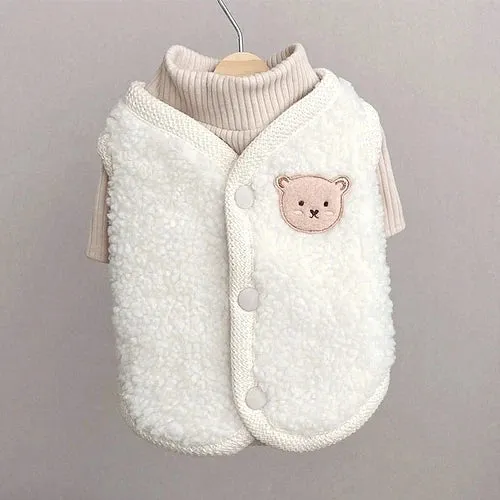INS Winter Warm Pet Dogs Clothes Vest Pet Apparel Puppy Dog Clothing Dog Sweater Thickened Cat Clothes For Small Dog Jacket