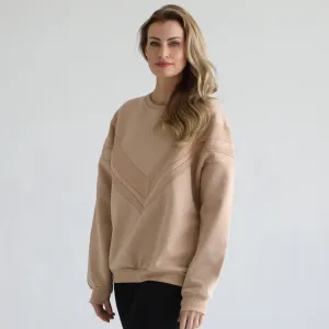 Isabella Oversized Nursing & Pregnancy Sweatshirt (Oatmeal)