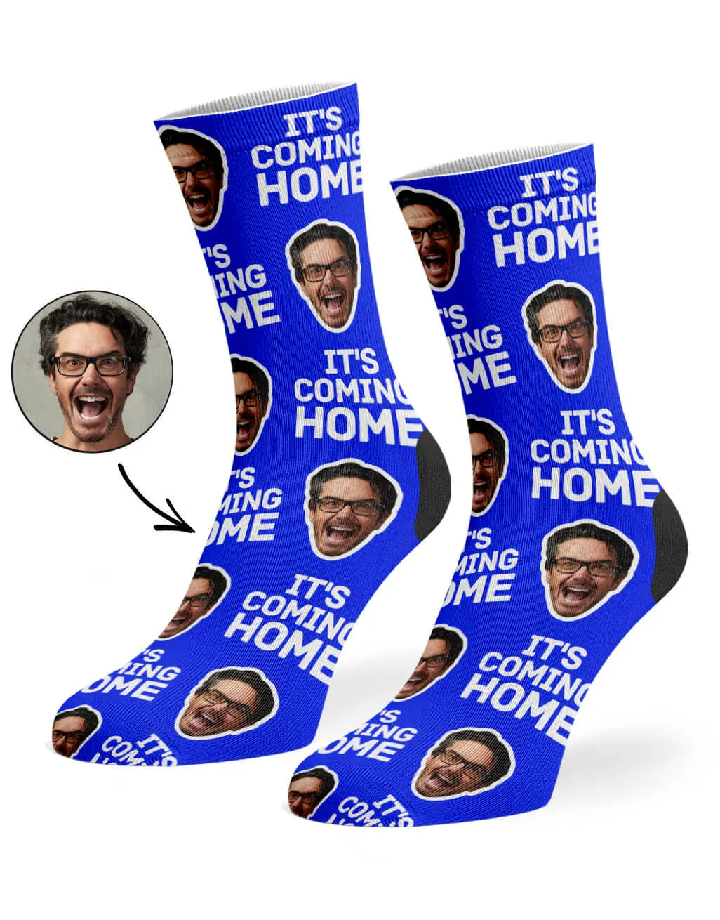 It's Coming Home Face Socks