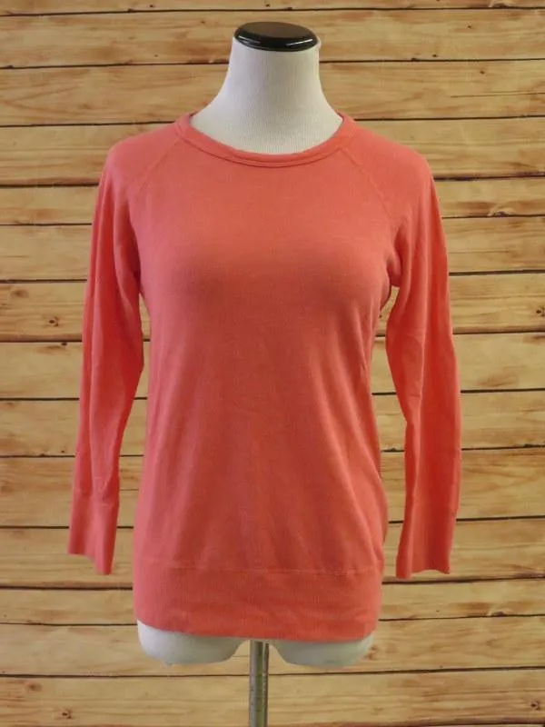 James Perse Women's Sweater: Pink Cotton Blend Size 0, Pre-owned
