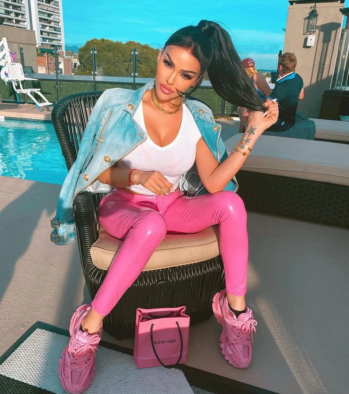 Jessica Bara Stan Latex Pants