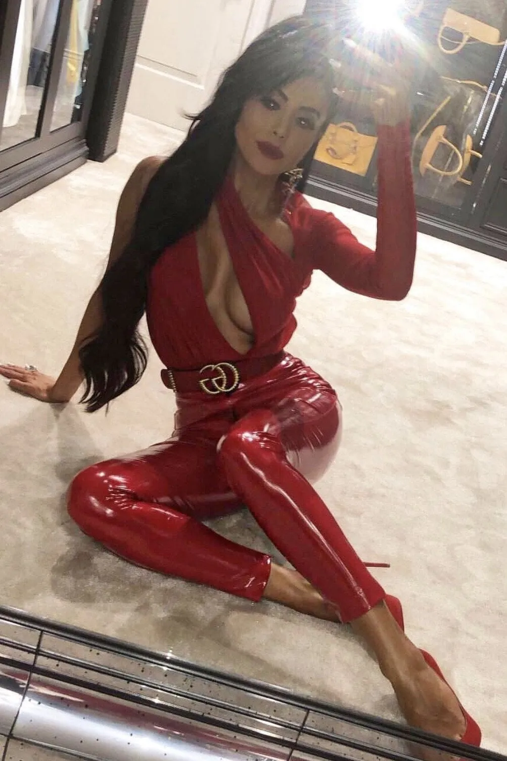 Jessica Bara Stan Latex Pants