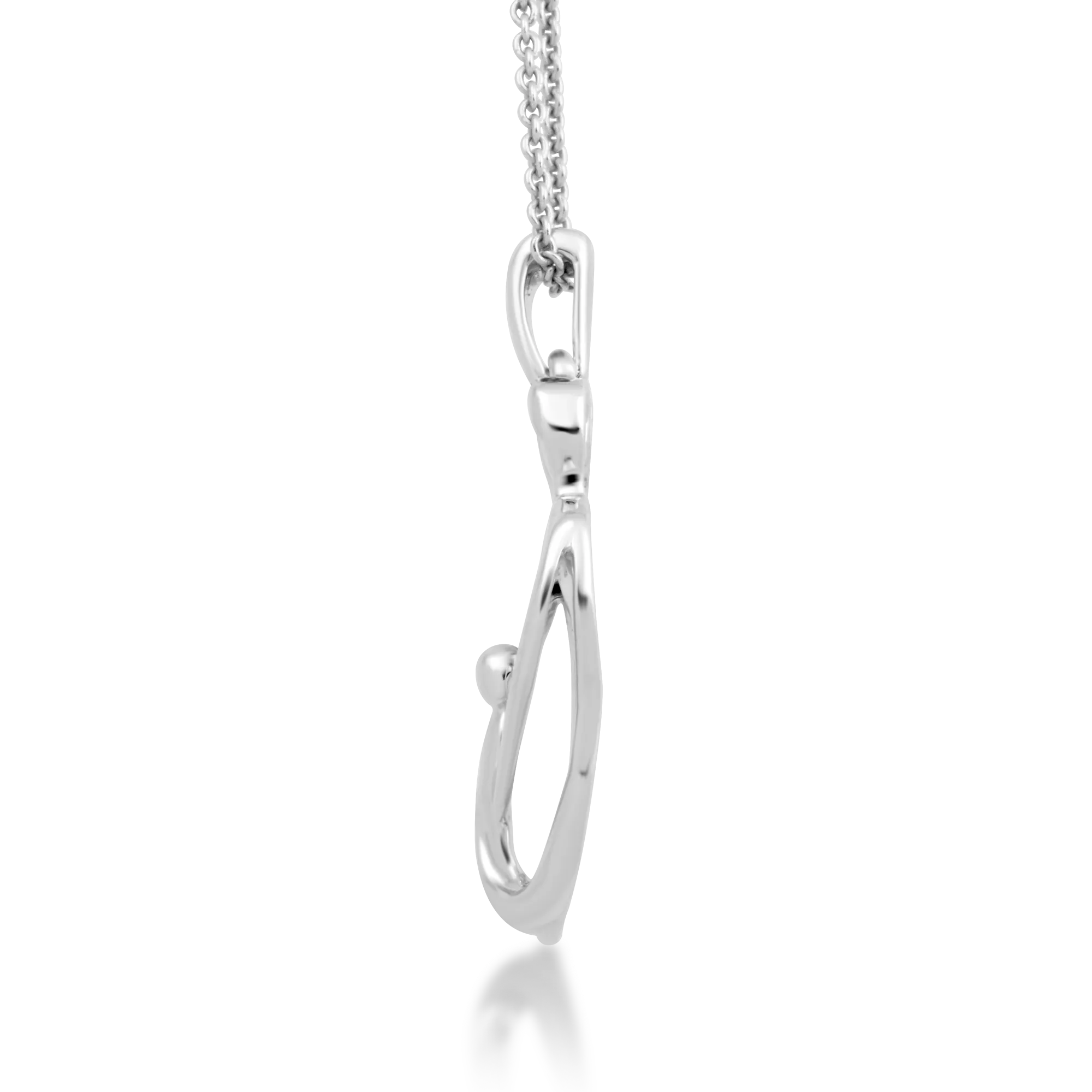 Jewelili Sterling Silver With Parent One Child Family Heart Pendant Necklace
