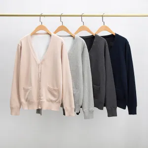 JK winter warm thickened fleece cardigan