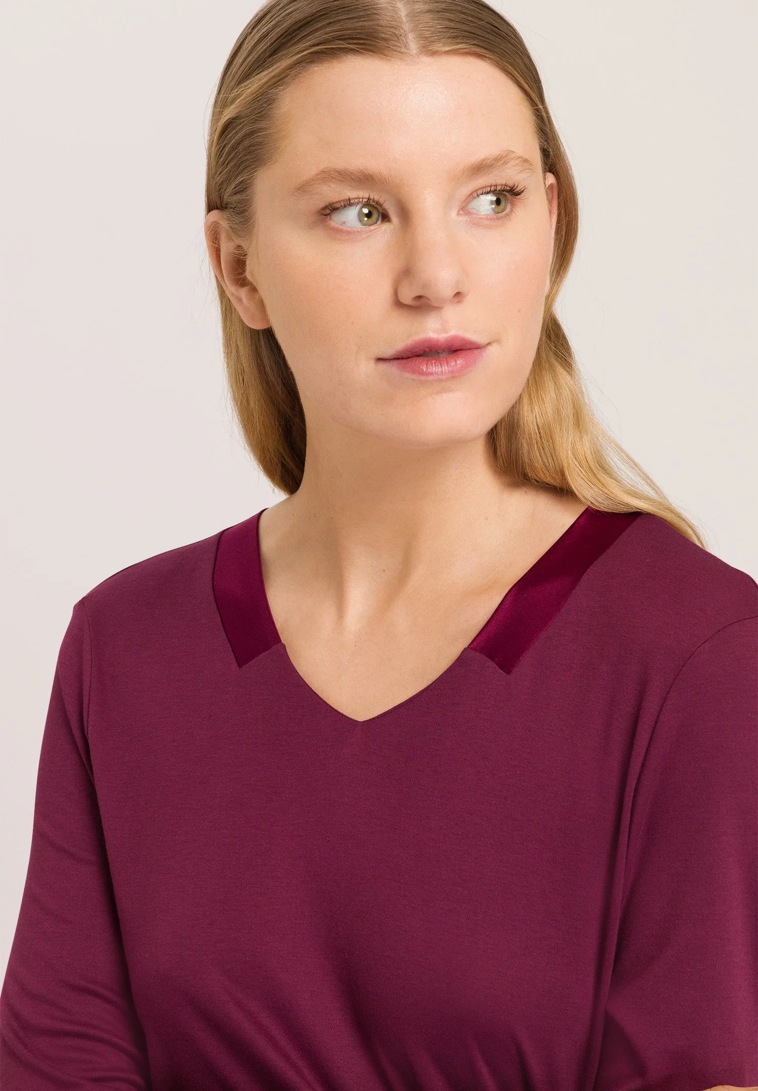 Joela Cotton Blend Nightgown | Ruby Wine 74977-2423