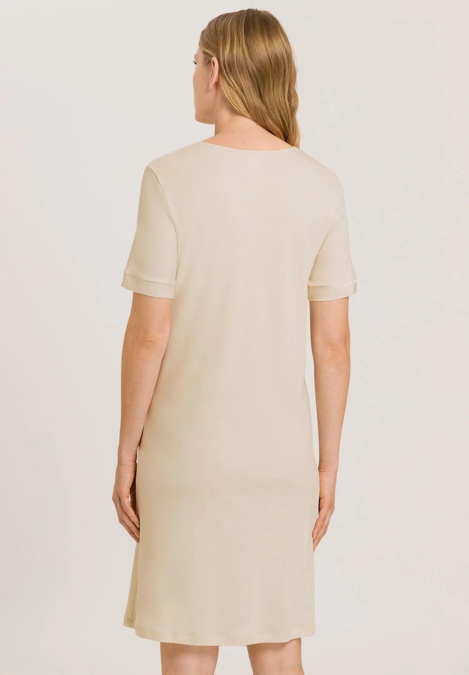 Joela Short Sleeve Nightgown 100cm | Warm Sand 74976-1200