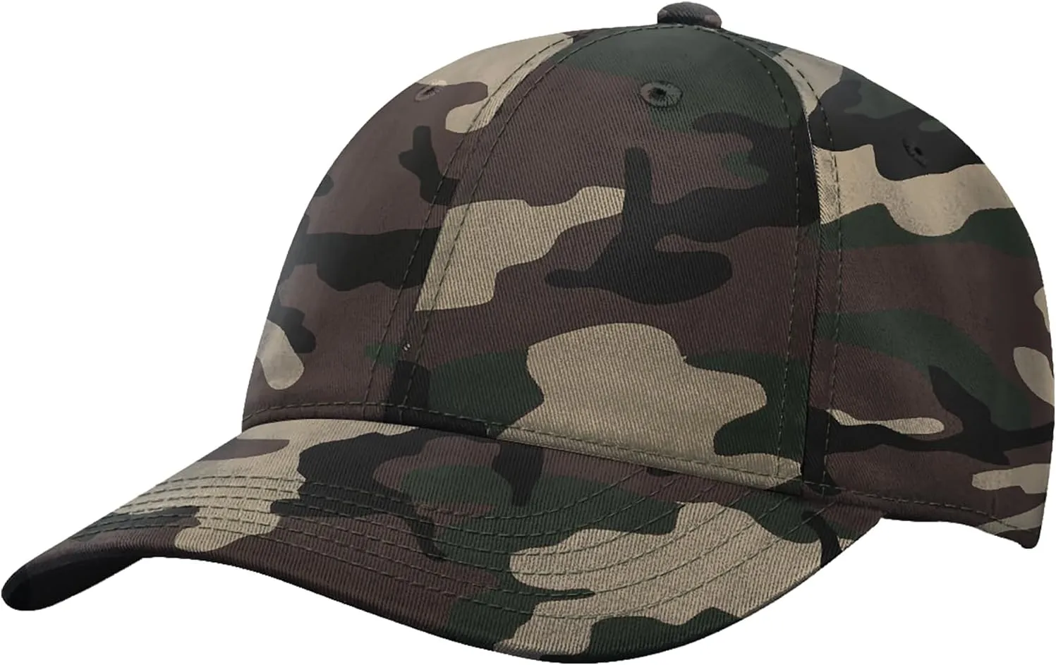 Joe's USA Classic Cotton Adjustable Low Crown Cotton Baseball Cap-VC300A Green Camo