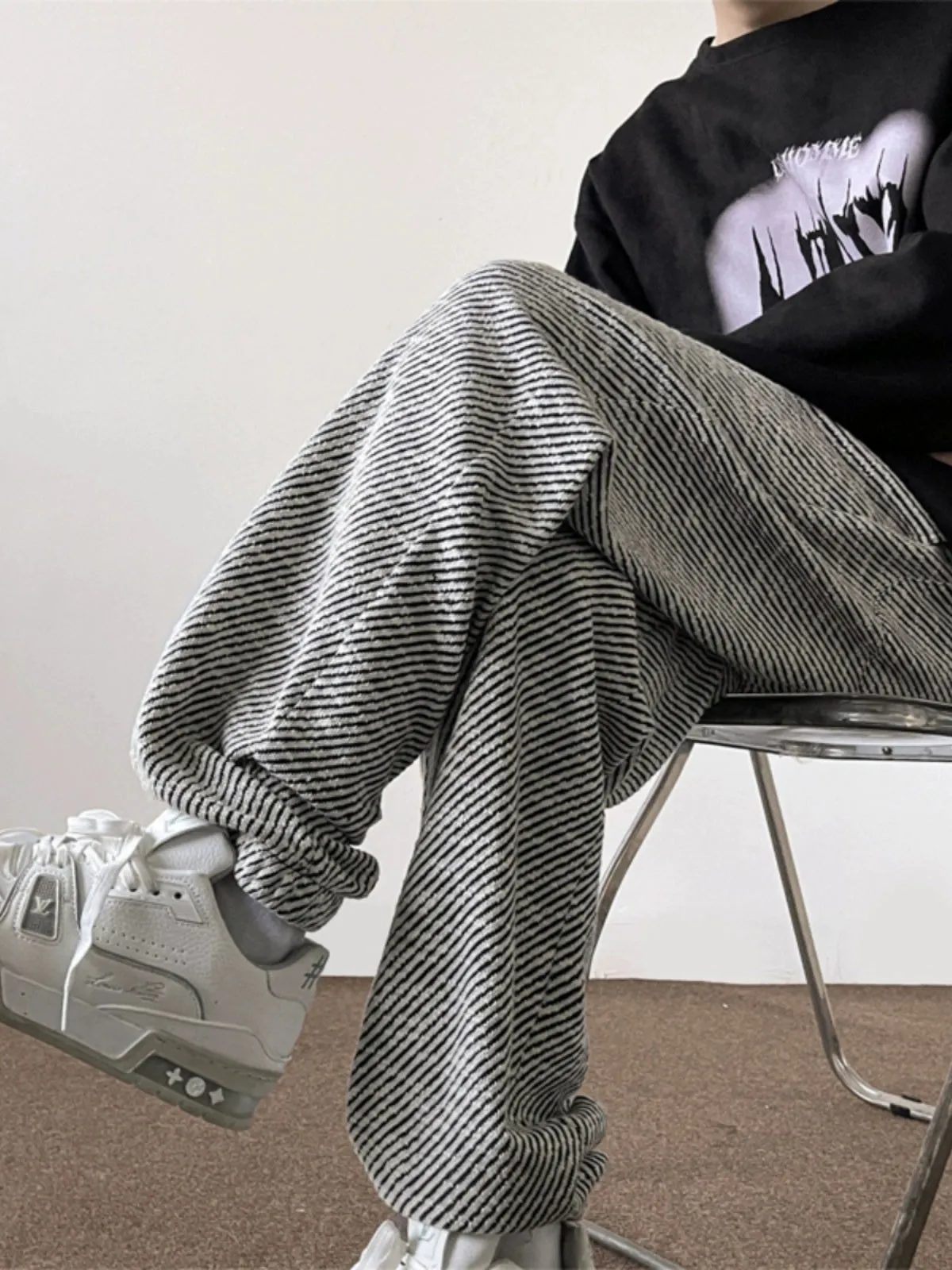 jpq Stripes Drawstring Sweatpants