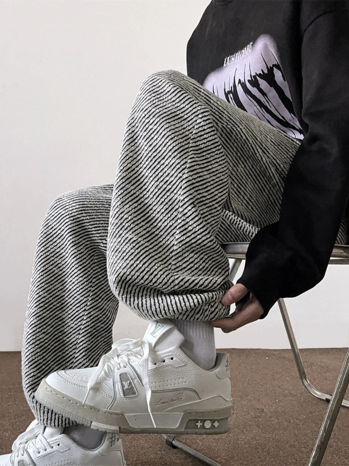 jpq Stripes Drawstring Sweatpants