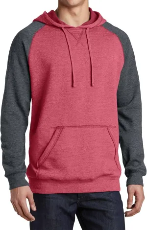 JustBlanks Mens Raglan Long-Sleeve Pullover Blend Fleece Hoodie with Kanga Pocket Drawstring Fleece Hoodie for Men