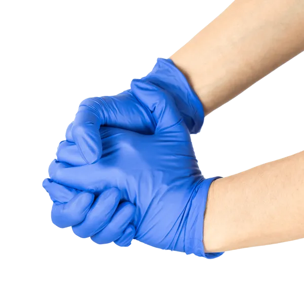 Karat Synthetic Vinyl Powder-FREE Glove (Blue), Large - 1,000 pcs