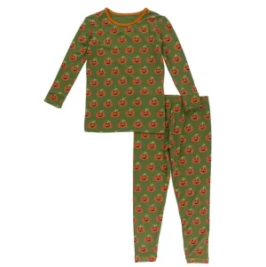 Kickee Pants Moss Jack O'Lantern Two Piece Pajama Set