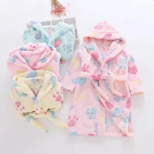 Kids Boys Girls Warm Cartoon Bathrobes/Sleepwear