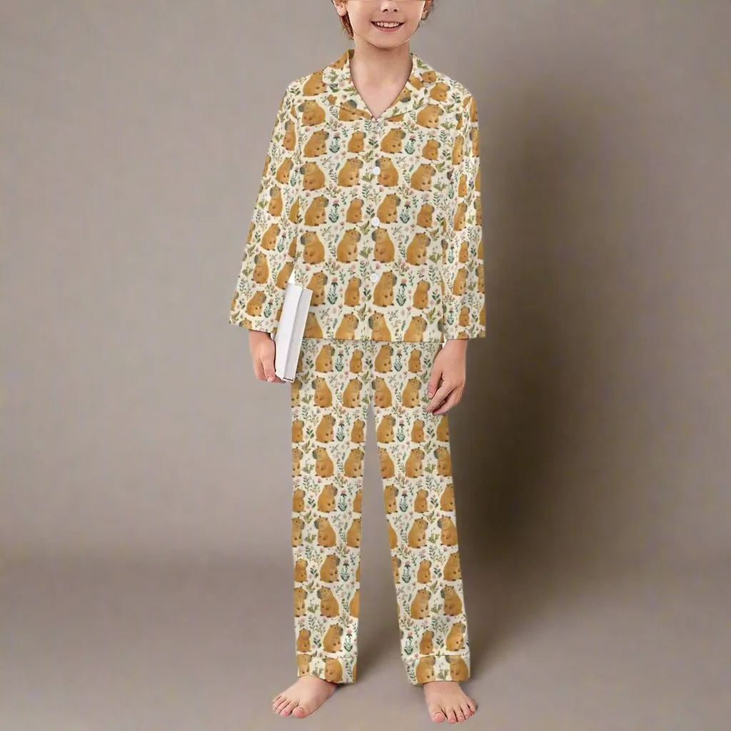 Kids Capybara Friends 2 Pc. Pajama Set, Unisex