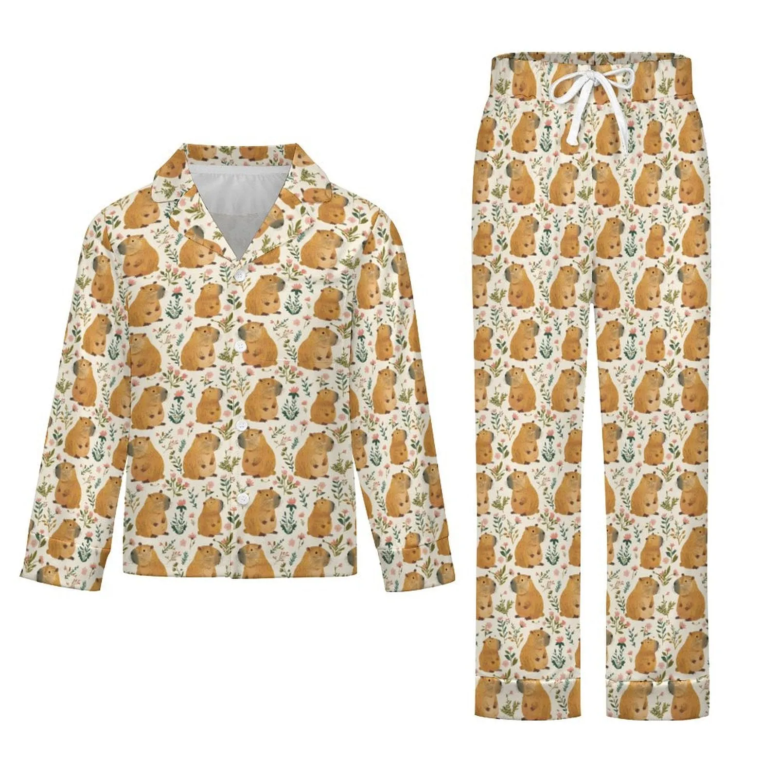 Kids Capybara Friends 2 Pc. Pajama Set, Unisex