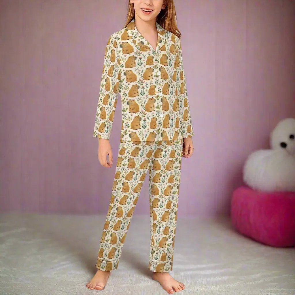 Kids Capybara Friends 2 Pc. Pajama Set, Unisex