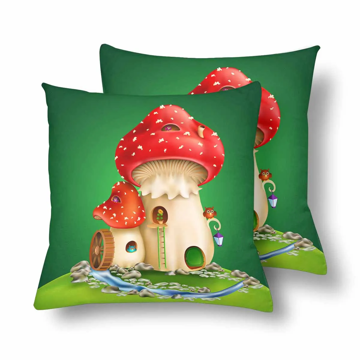 Kids Cartoon themed Pillow Cases printed with  Cartoon magic mushroom