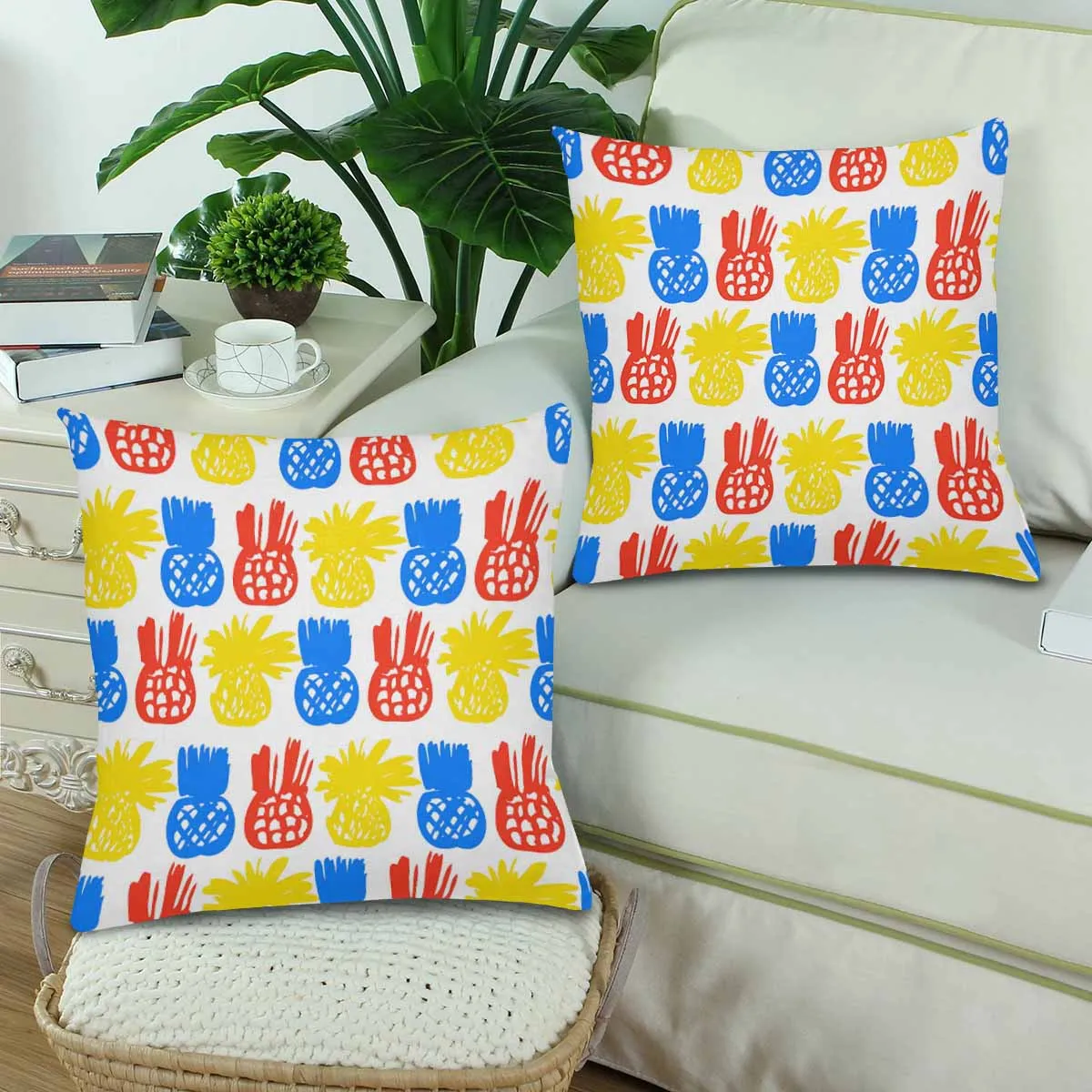Kids Cartoon themed Pillow Cases printed with  pineapples