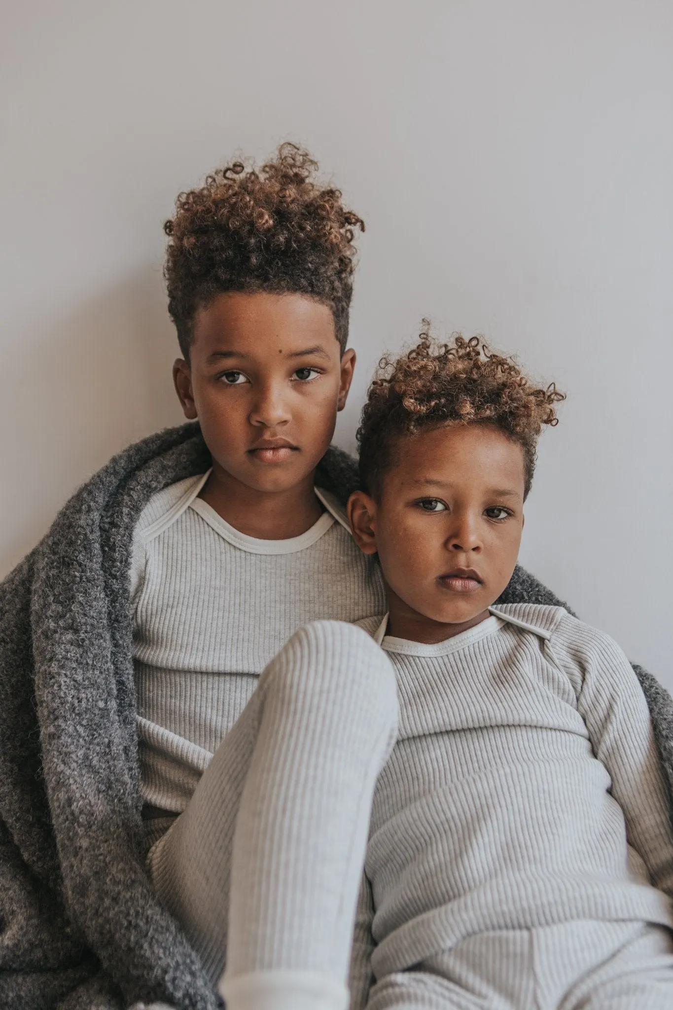 Kids Chunky Rib Lounge Set | Pebble