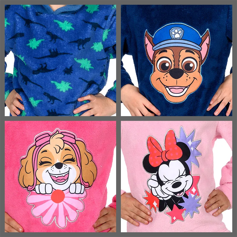 Kids Fleece Twosie Paw Patrol Chase Blue - Age 7-8