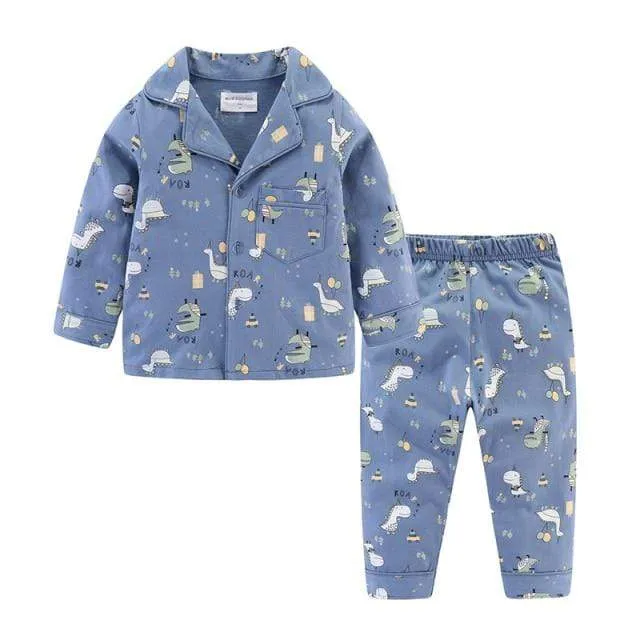 Kids Long Sleeve Pajamas Set
