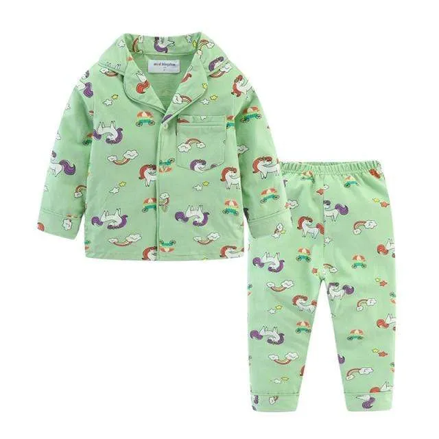 Kids Long Sleeve Pajamas Set