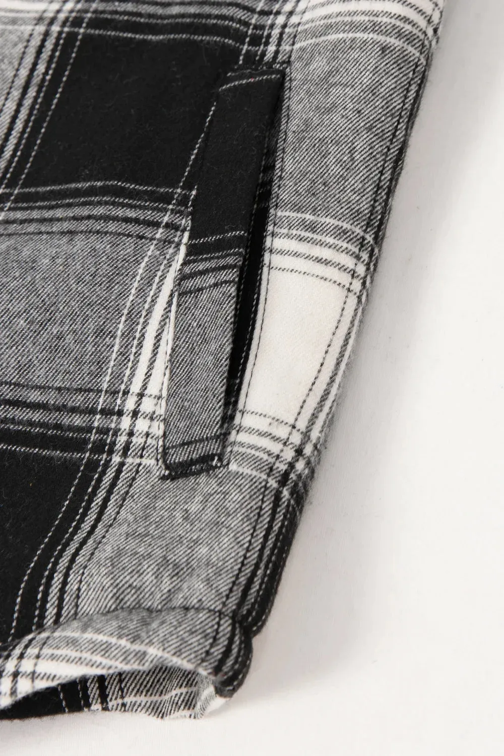Kids Matching Family Black White Plaid Flannel Shirt