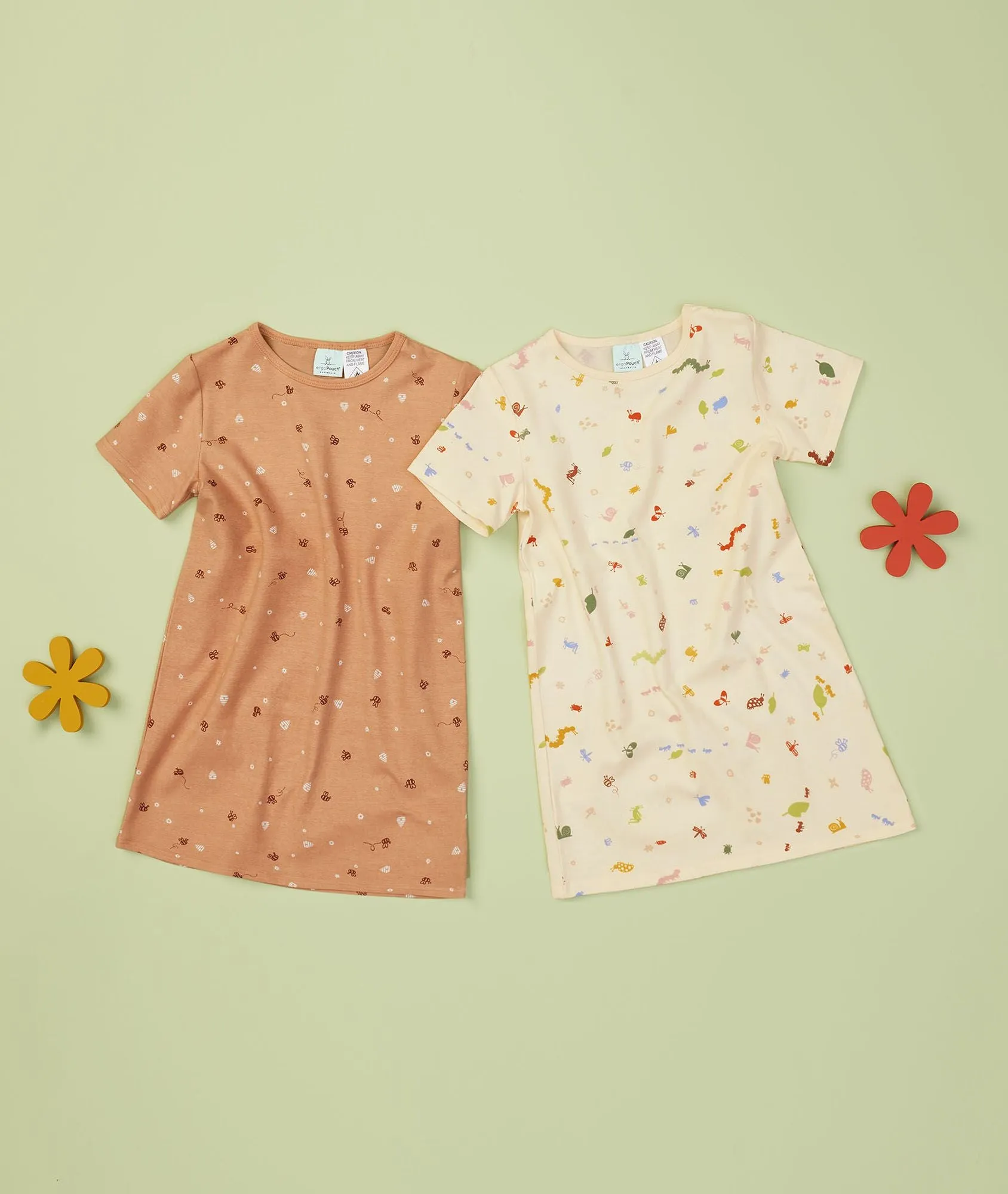 Kids Short Sleeve Sleep Shirt 0.2 TOG Critters