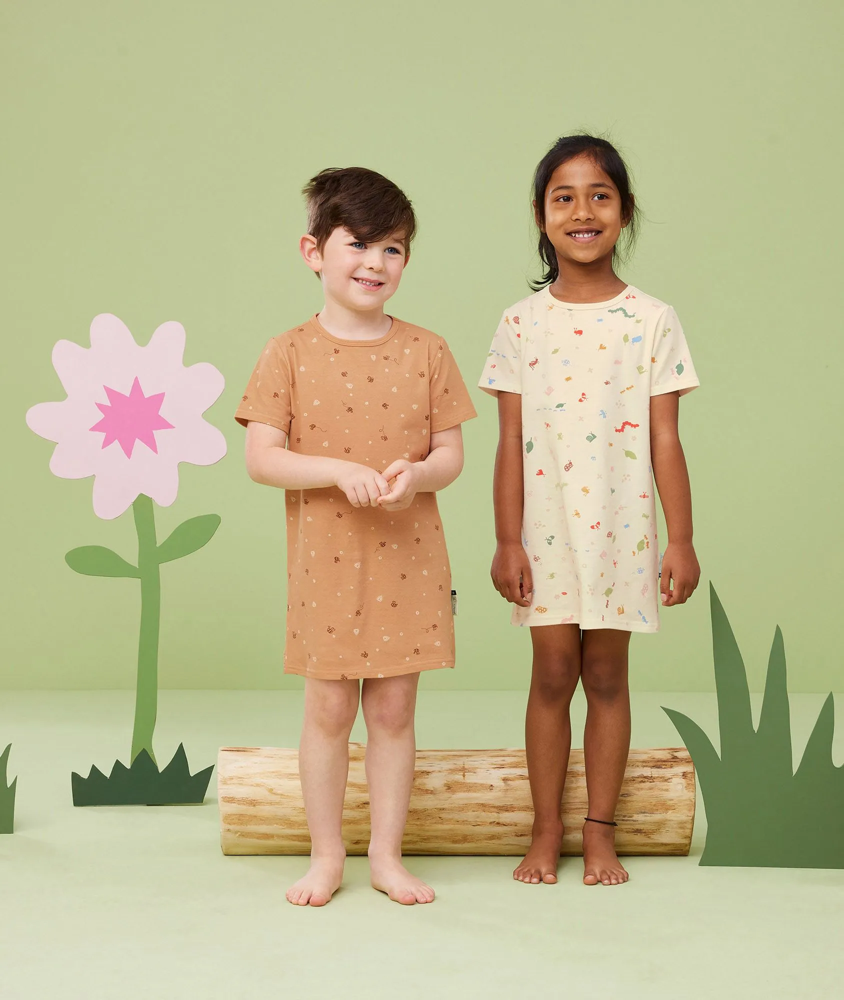 Kids Short Sleeve Sleep Shirt 0.2 TOG Critters