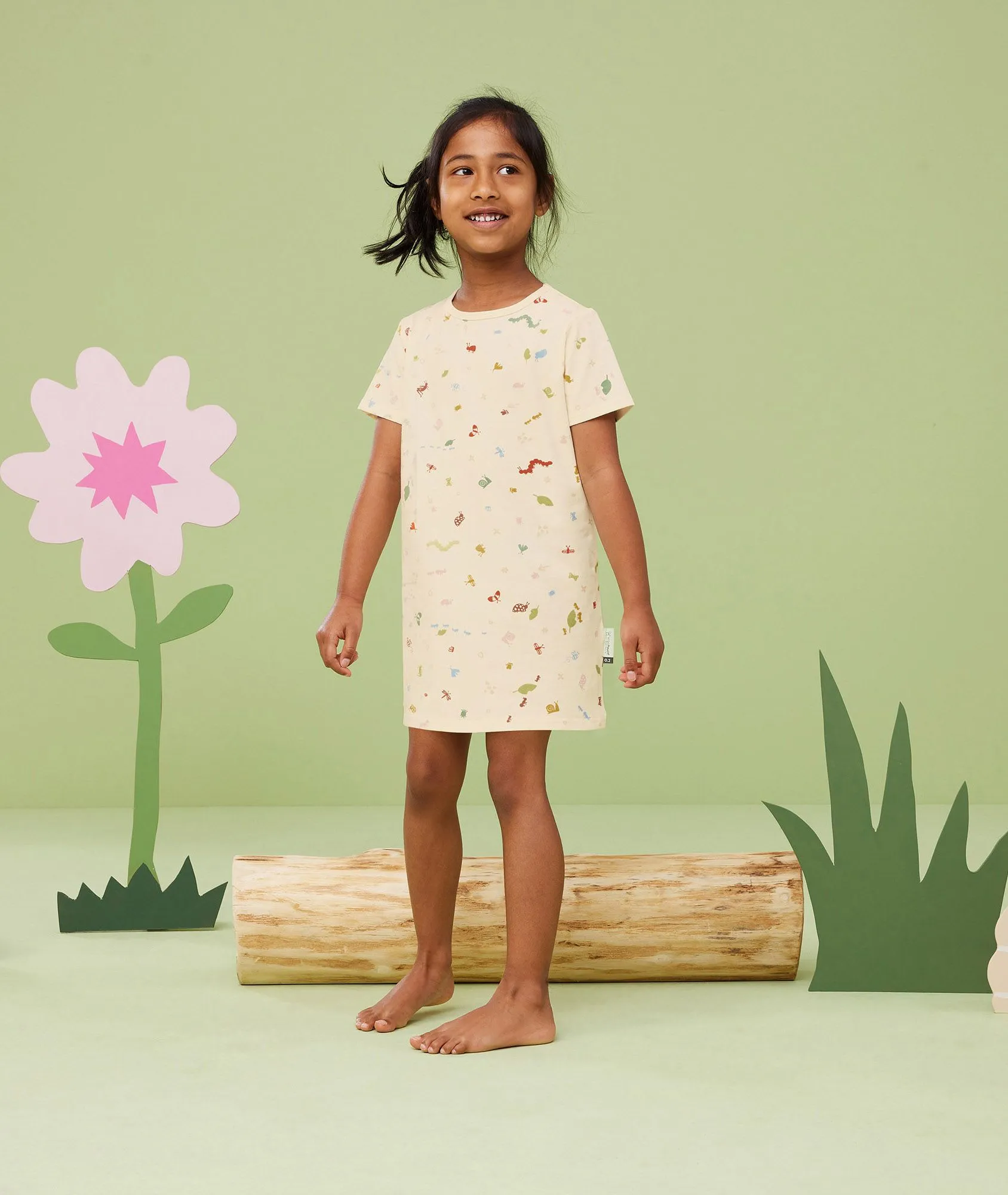 Kids Short Sleeve Sleep Shirt 0.2 TOG Critters