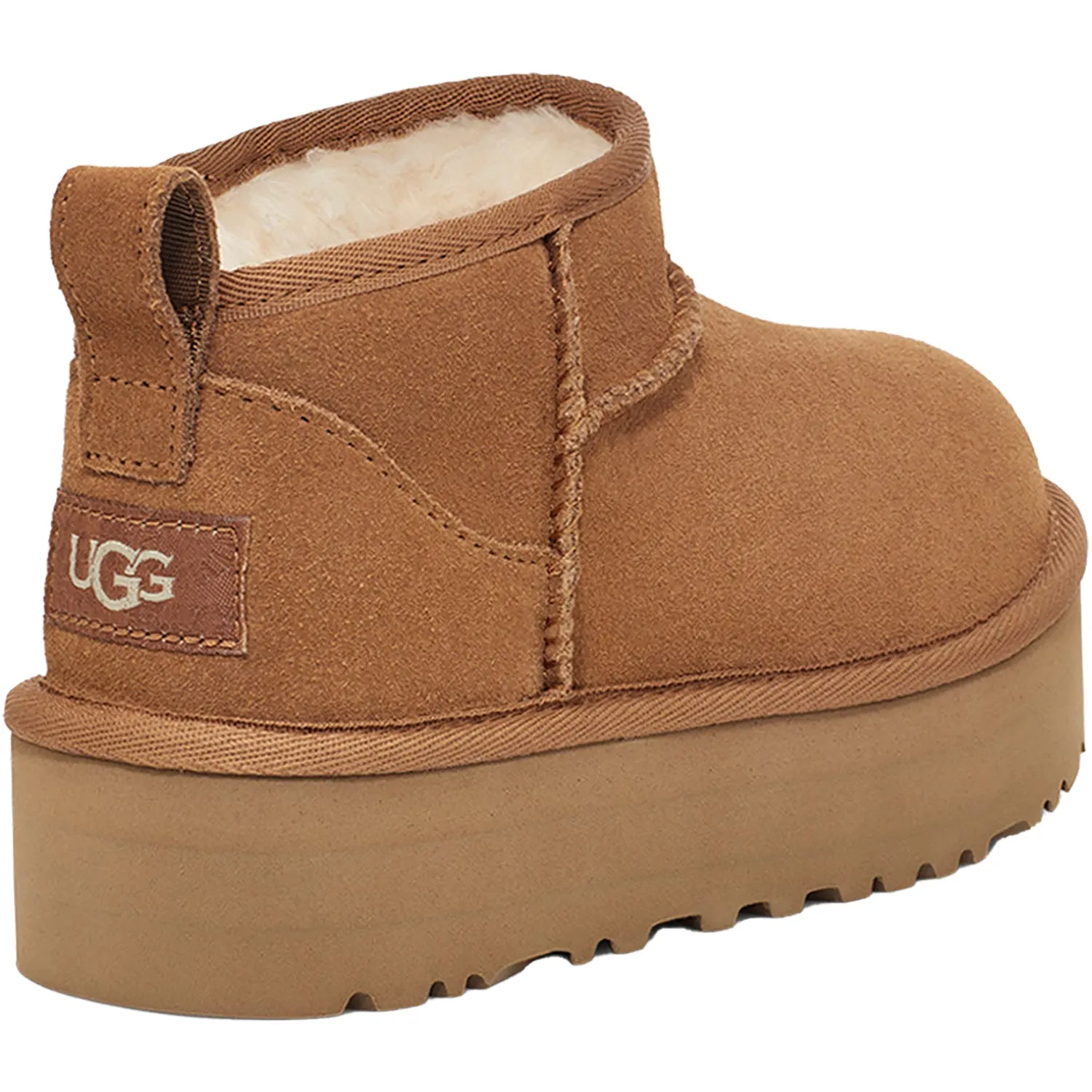 Kids' UGG Classic Ultra Mini Platform Chestnut Sheepskin