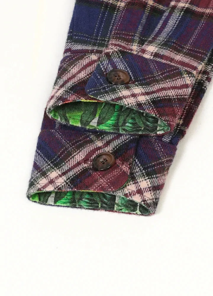 Kids Wildlife Adventure Flannel Plaid Shirt