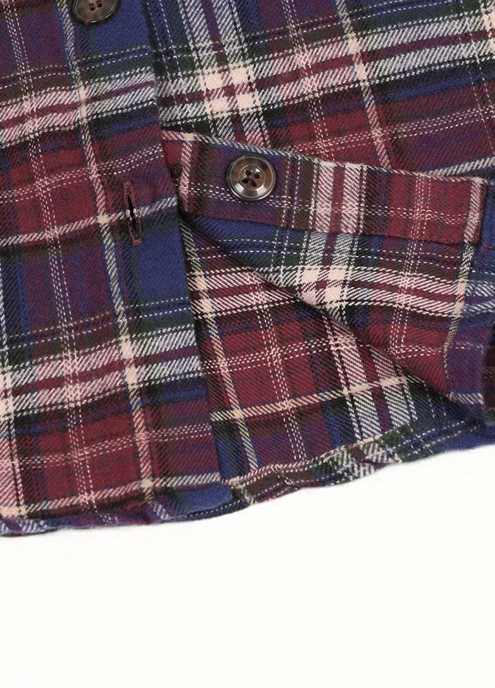 Kids Wildlife Adventure Flannel Plaid Shirt