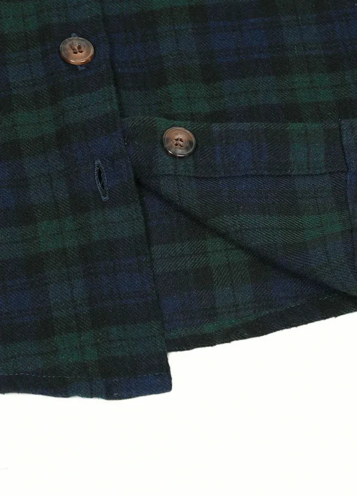 Kids Wildlife Adventure Flannel Plaid Shirt