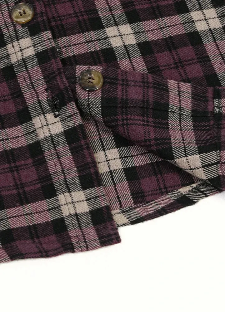 Kids Wildlife Adventure Flannel Plaid Shirt