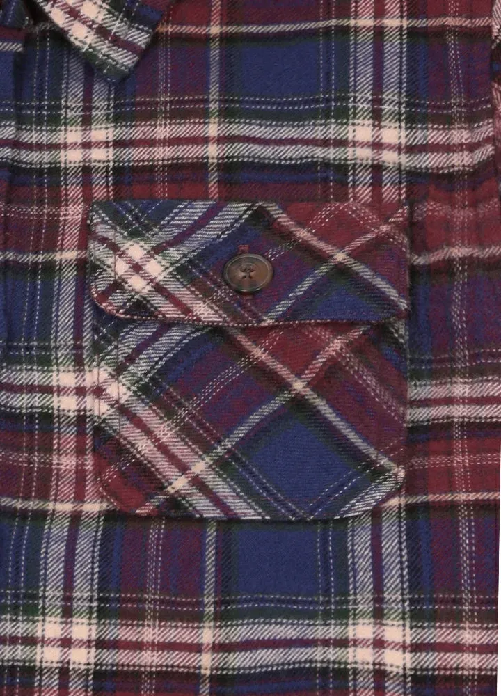 Kids Wildlife Adventure Flannel Plaid Shirt
