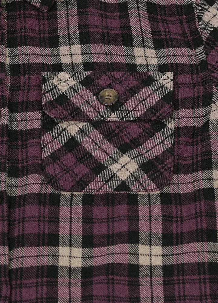 Kids Wildlife Adventure Flannel Plaid Shirt