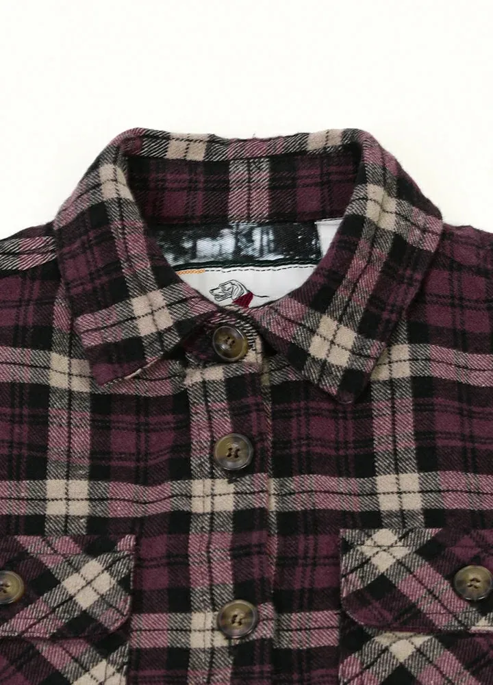 Kids Wildlife Adventure Flannel Plaid Shirt