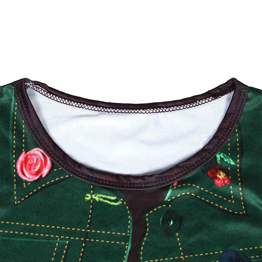 Kids Zombies Zoey Cosplay Suit Tops and Skirt Full Set for Girls Fancy Outfits