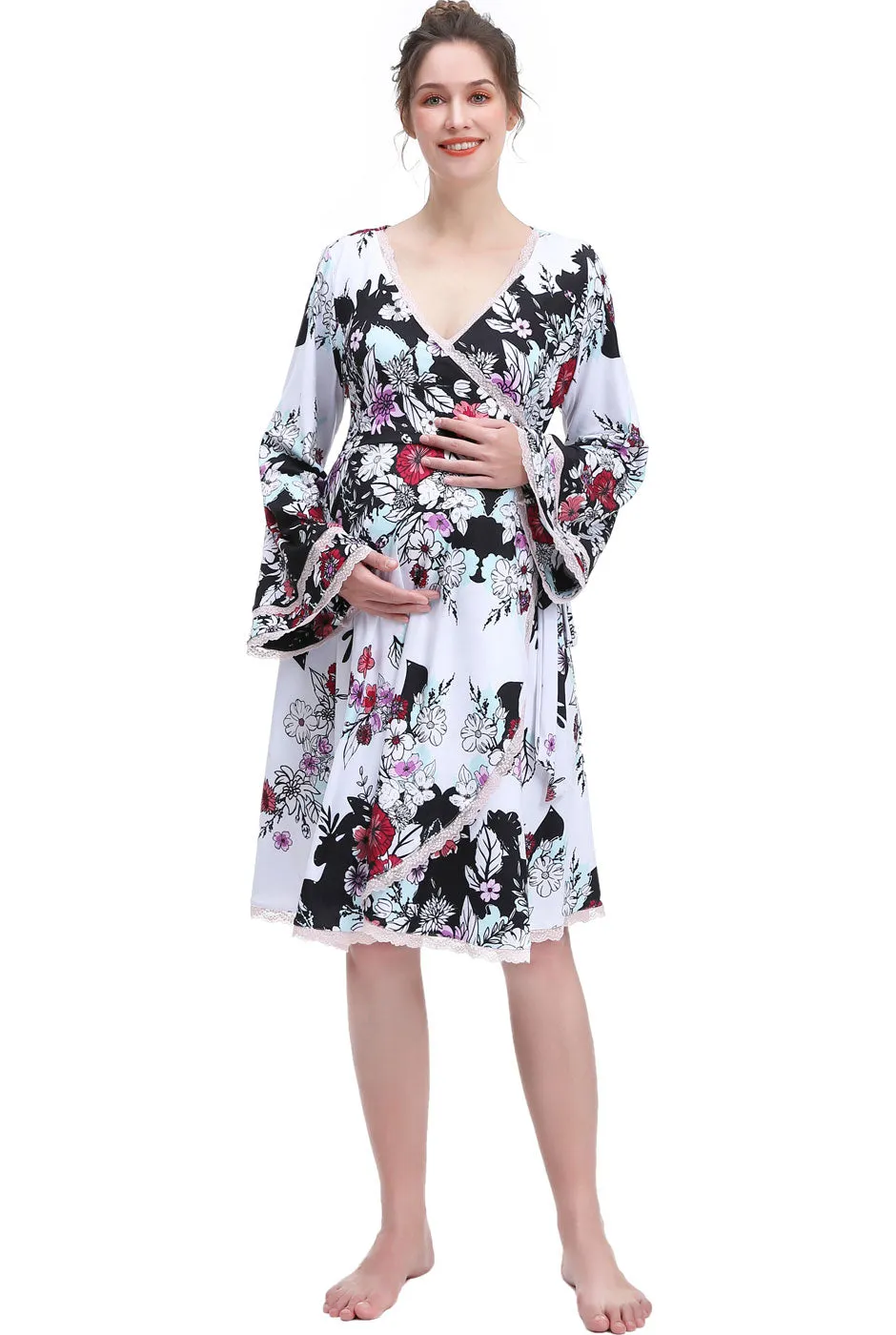 Kimi   Kai Maternity "Gini" Lounge Robe