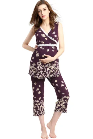 Kimi   Kai Maternity "Loren" Nursing PJ Set
