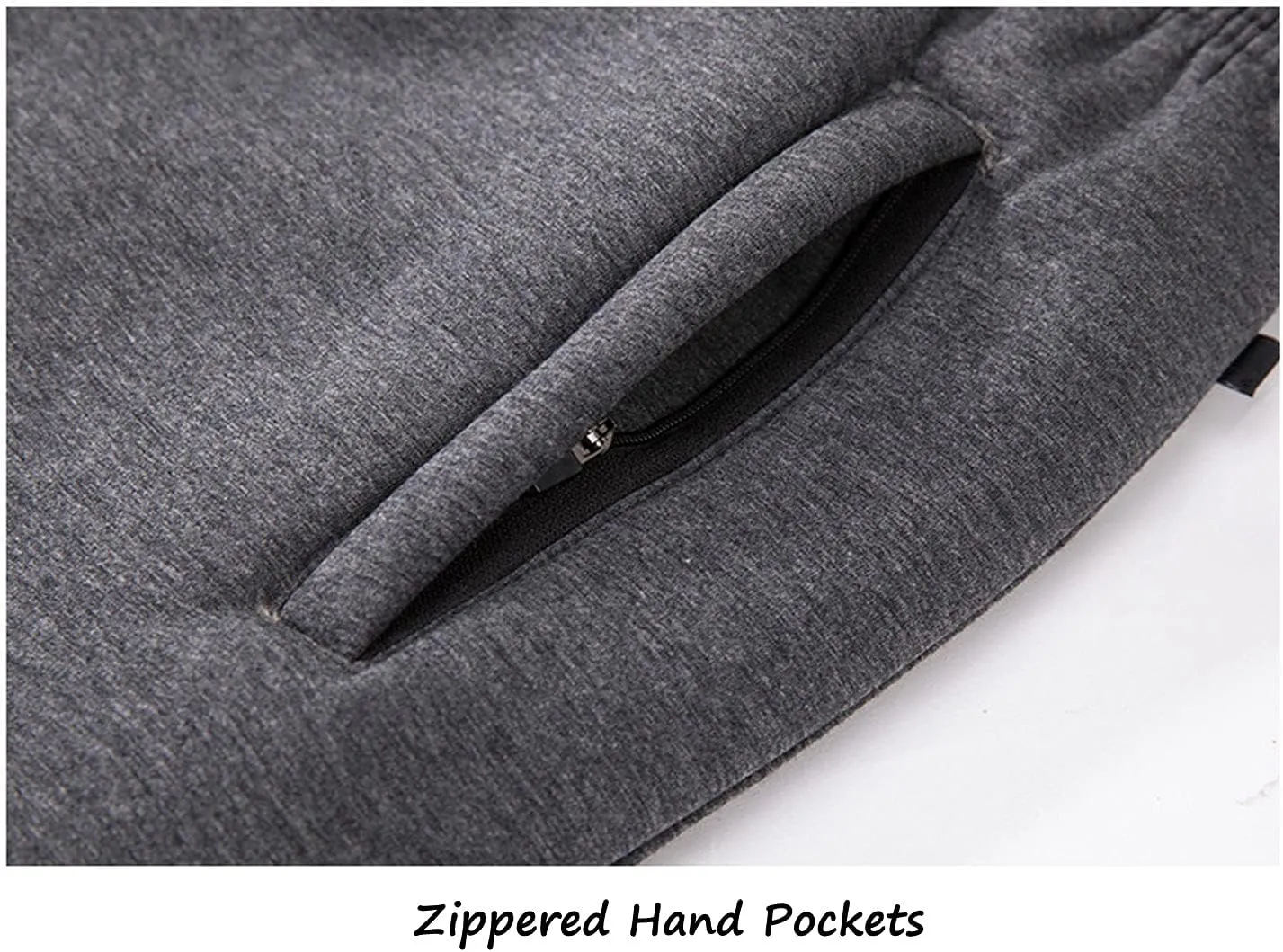 Kissonic Men's Casual Winter Fleece Sweatpants Warm Sherpa Lined Active Joggers Pants