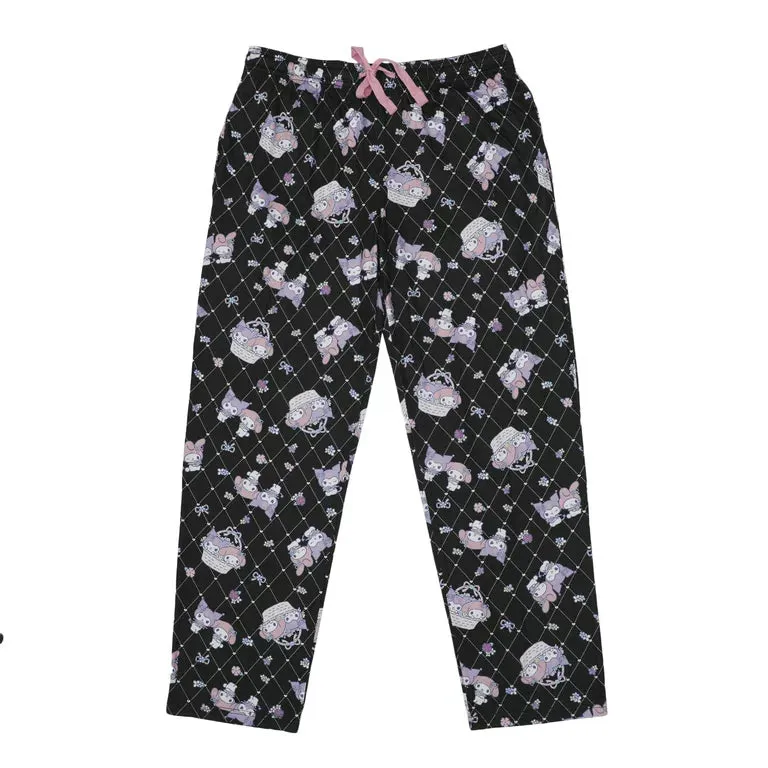 Kuromi & My Melody Women's Lavender Sleepwear Set