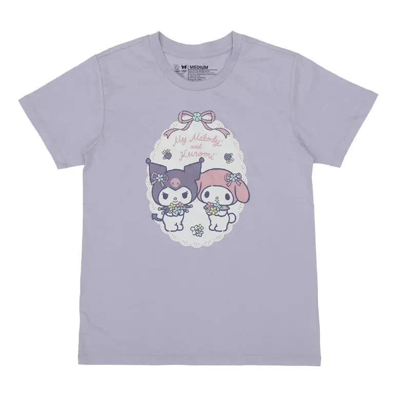Kuromi & My Melody Women's Lavender Sleepwear Set