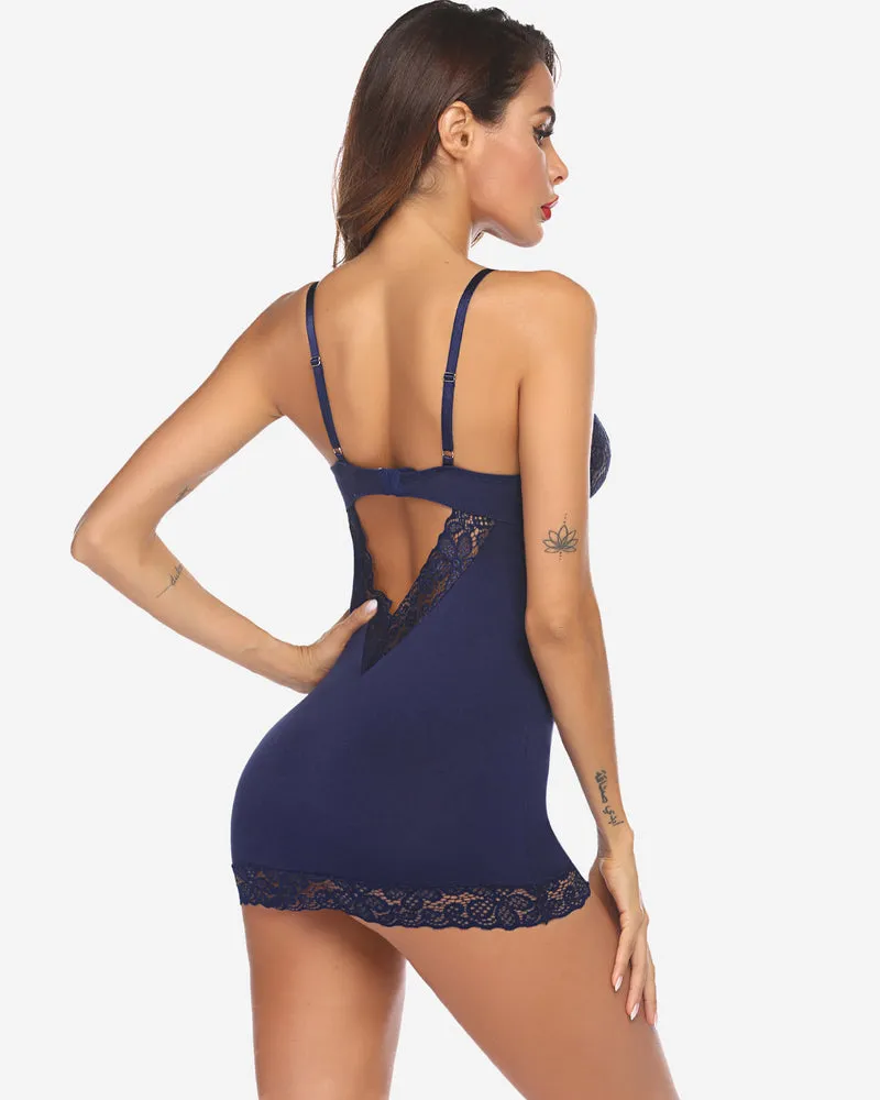 Lace lingerie V Neck Chemises Sleepwear